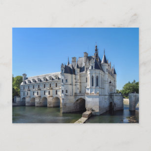 Postal Chateau de Chenonceau, en el valle del Loira, Fran