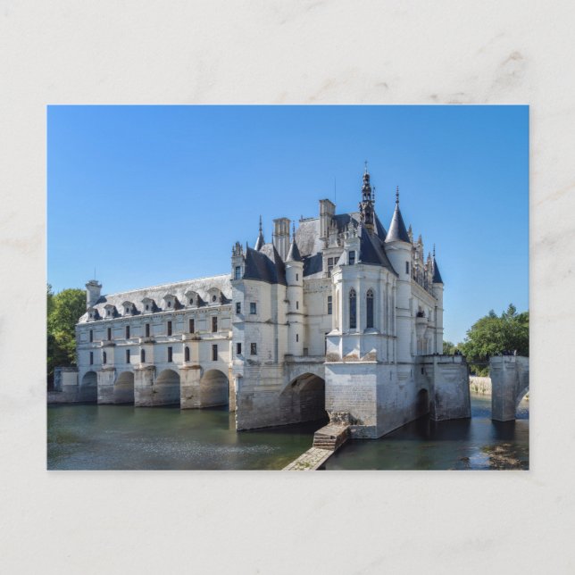Postal Chateau de Chenonceau, en el valle del Loira, Fran (Anverso)