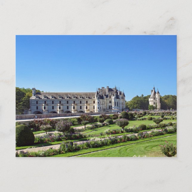 Postal Chateau de Chenonceau, en el valle del Loira, Fran (Anverso)