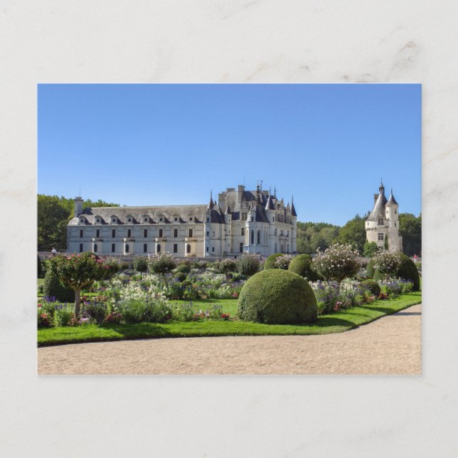 Postal Chateau de Chenonceau, en el valle del Loira, Fran (Anverso)