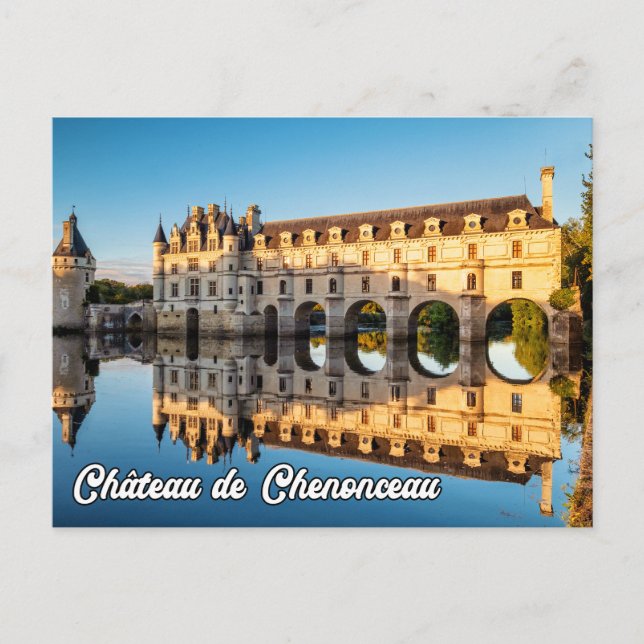 Postal Chateau de Chenonceau, Francia (Anverso)