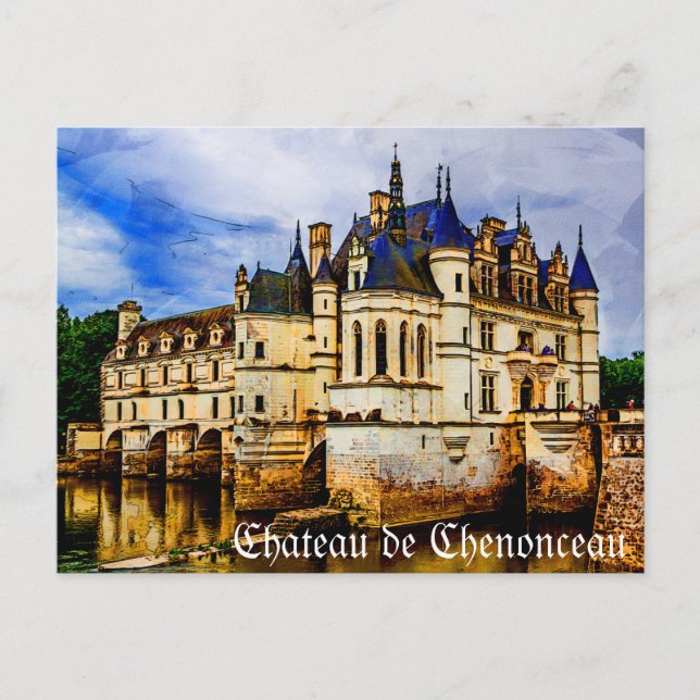 Postal Chateau de Chenonceau. Francia. (Anverso)