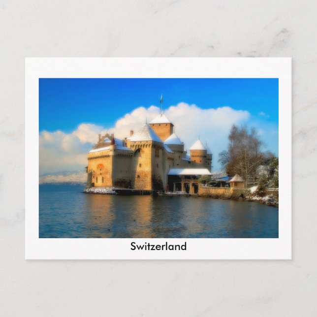 Postal Chateau De Chillon (Anverso)