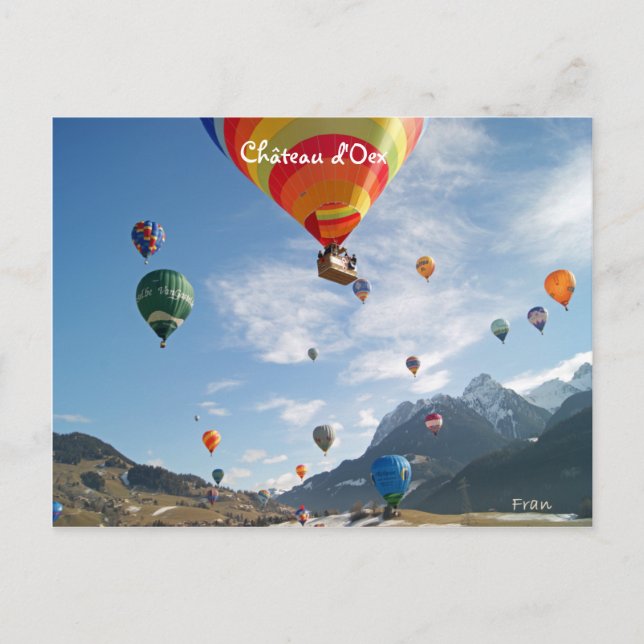 Postal Château d'Oex (Anverso)