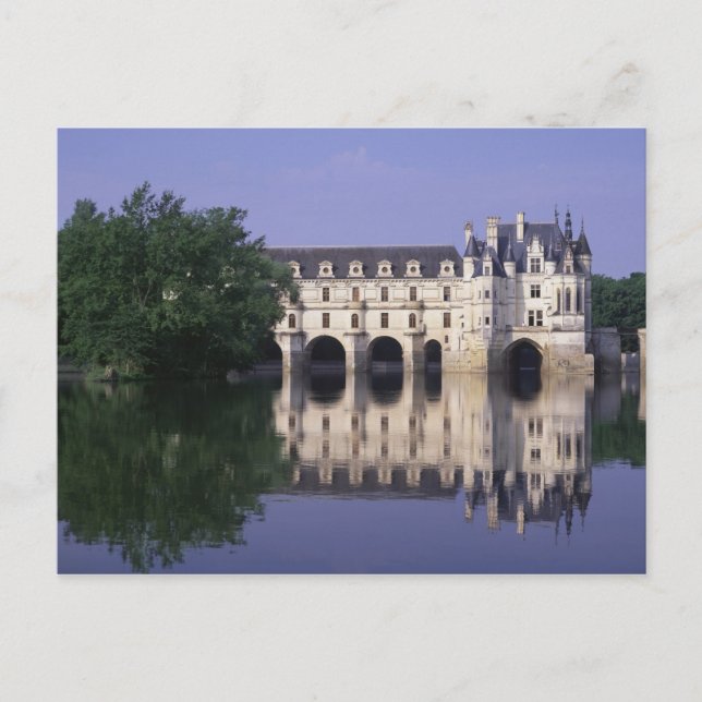 Postal Chateau du Chenonceau, valle del Loira, (Anverso)