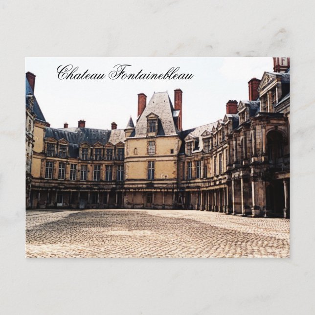 Postal Chateau Fontainebleau, Francia (Anverso)