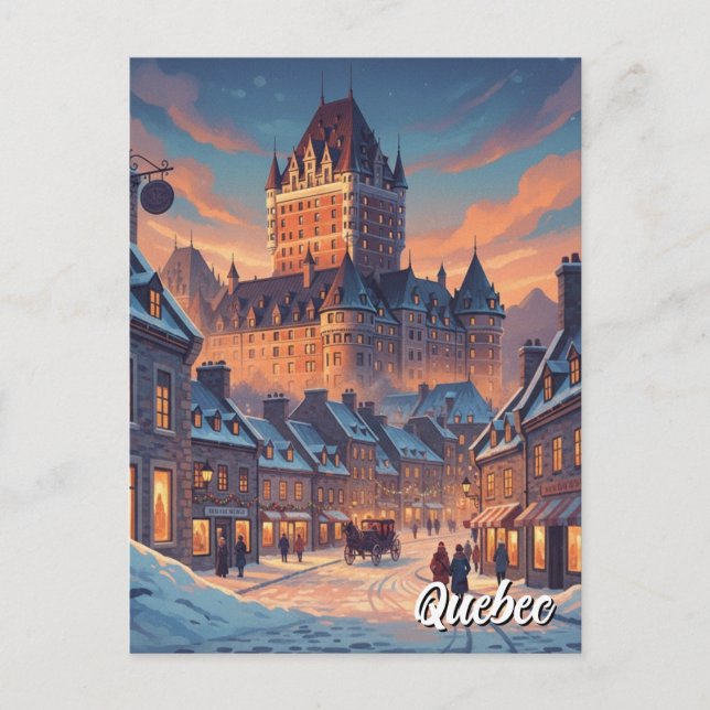 Postal Chateau Frontenac de Quebec (Anverso)