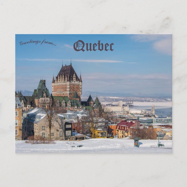 Postal Chateau Frontenac Quebec (Anverso)
