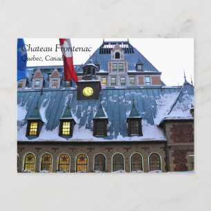 Postal Chateau Frontenac, Quebec, Canadá