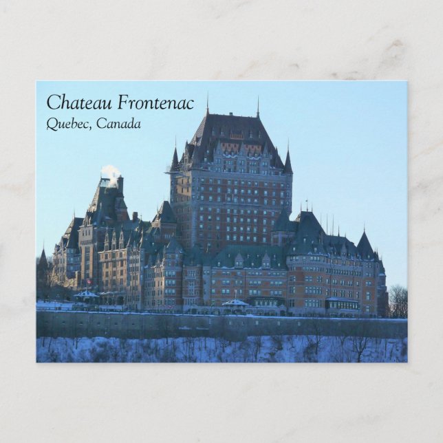 Postal Chateau Frontenac, Quebec, Canadá (Anverso)