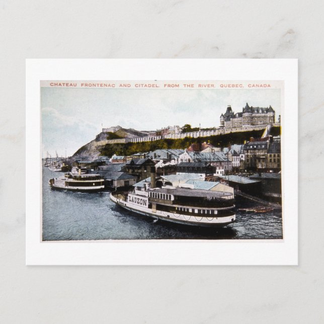 Postal Chateau Frotenac, Quebec, Canadá (Anverso)