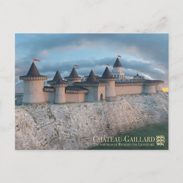 Postal Château-Gaillard, at the sunrise (Anverso)