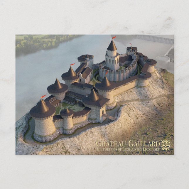 Postal Château-Gaillard, watching over Petit Andely, (Anverso)