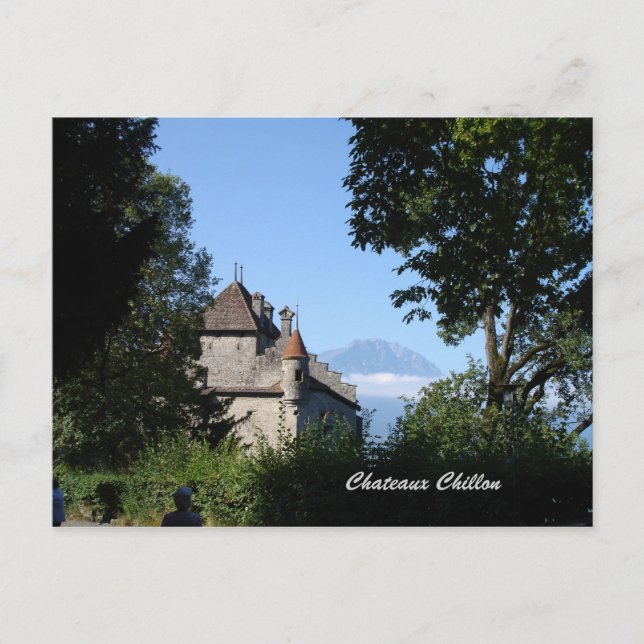 Postal Chateaux Chillon (Anverso)