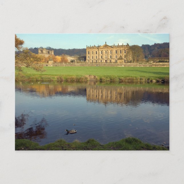 Postal Chatsworth House en Derbyshire, Inglaterra (Anverso)