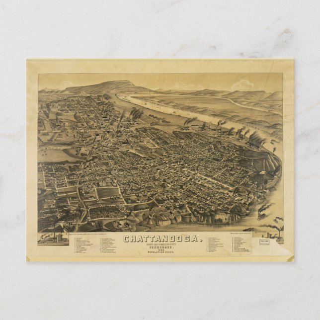 Postal Chattanooga, Tennessee (1886) (Anverso)
