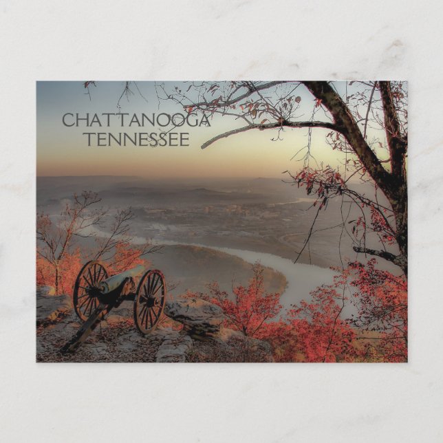 Postal Chattanooga Tennessee de la montaña Lookout (Anverso)