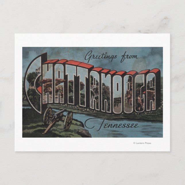 Postal Chattanooga, Tennessee (Escena del Río) (Anverso)