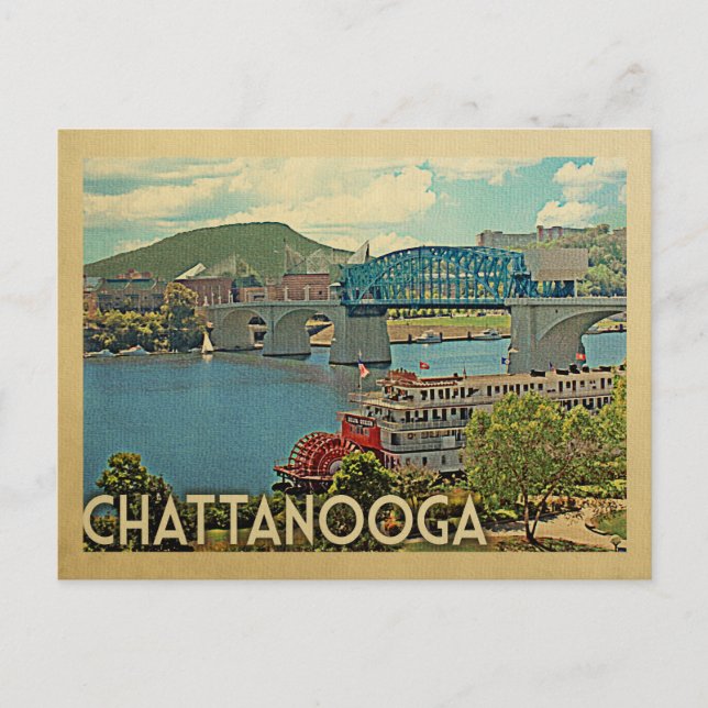 Postal Chattanooga Tennessee Vintage Travel (Anverso)