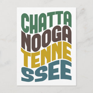 Postal Chattanooga Tennessee Wave Retro