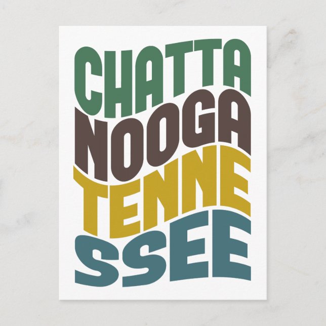 Postal Chattanooga Tennessee Wave Retro (Anverso)