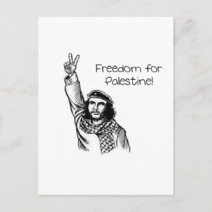 Postal Che Guevara, ¡Libertad para Palestina!