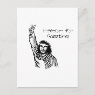 Postal Che Guevara, ¡Libertad para Palestina!