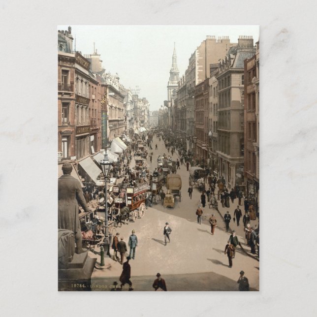 Postal Cheapside, Londres c.1895 (Anverso)