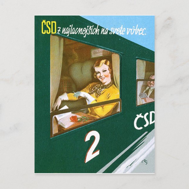 Postal Checoslovaquia para todas las temporadas, viajes v (Anverso)
