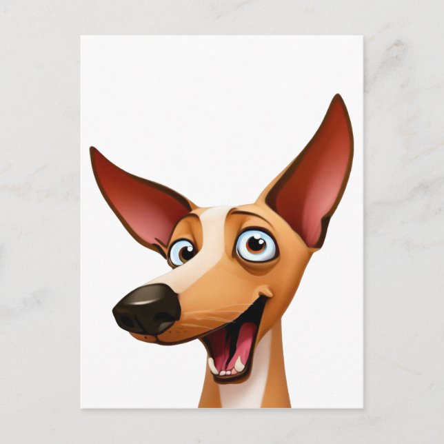 Postal Cheeky Podenco - Jugativo Personalizado Hound (Anverso)