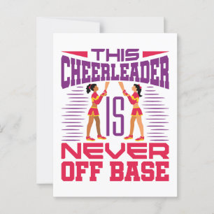Postal Cheerader Never Off Base Funny Cheerled