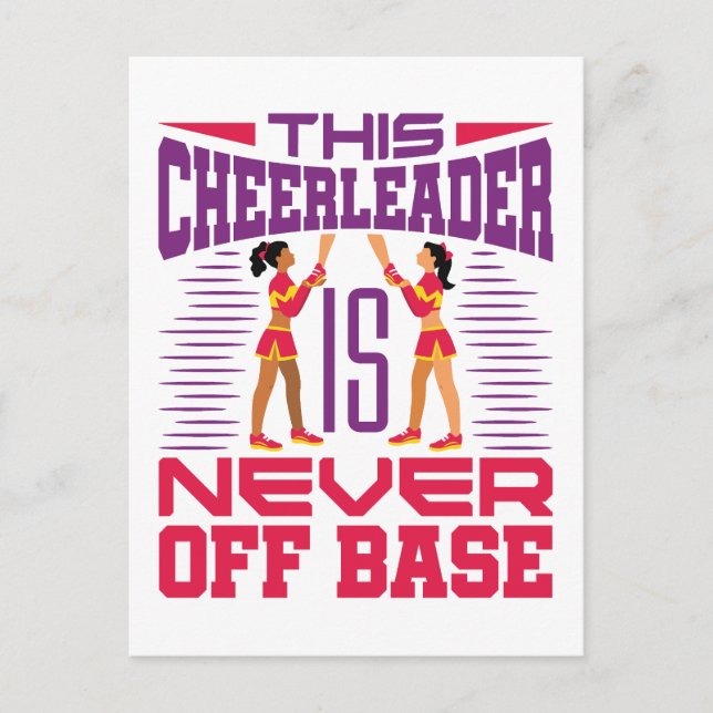 Postal Cheerader Never Off Base Funny Cheerled (Anverso)