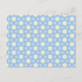 Postal Cheerful Yellow Star Pattern Postcard
