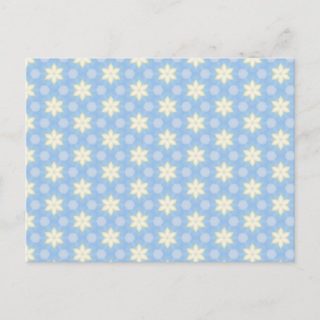 Postal Cheerful Yellow Star Pattern Postcard (Anverso)