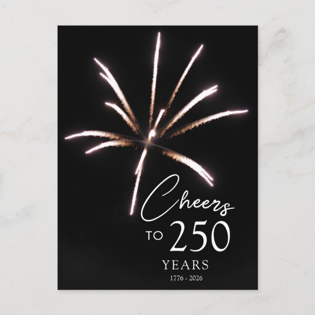 Postal Cheers to 250 Years Sestercentennial 4th of July (Anverso)
