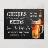 Cheers to Beers Save the Date Birthday