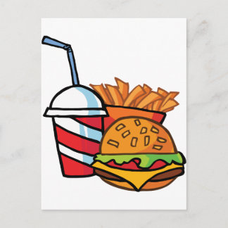 Postal Cheeseburger de comida rápida