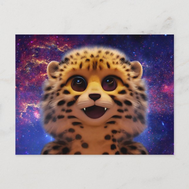 Postal Cheetah para bebés (Anverso)