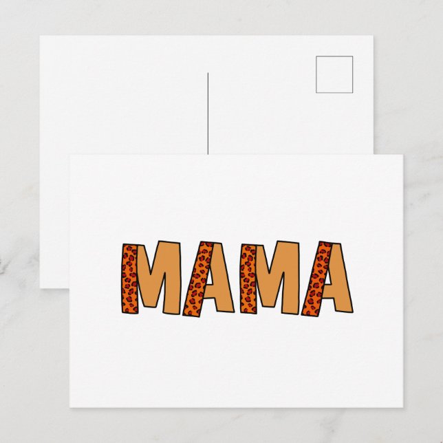 Postal Cheetah Print Leopard Mom (Anverso / Reverso)