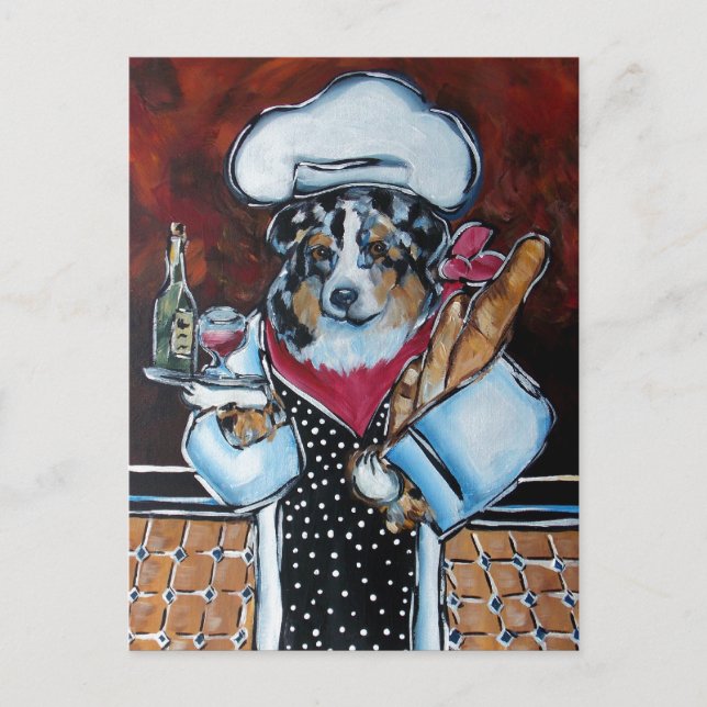 POSTAL CHEF AUSTRALIANO SHEPHERD (Anverso)