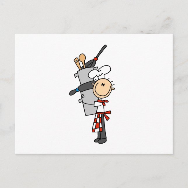 Postal Chef con ollas (Anverso)
