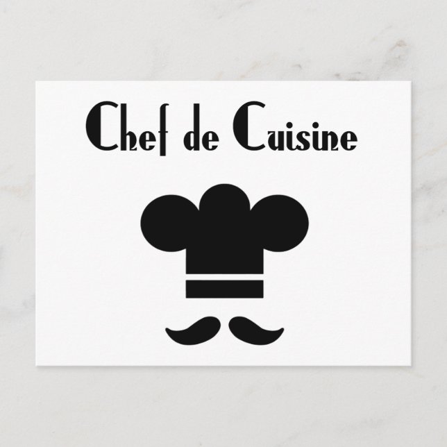 Postal Chef de cocina (Anverso)