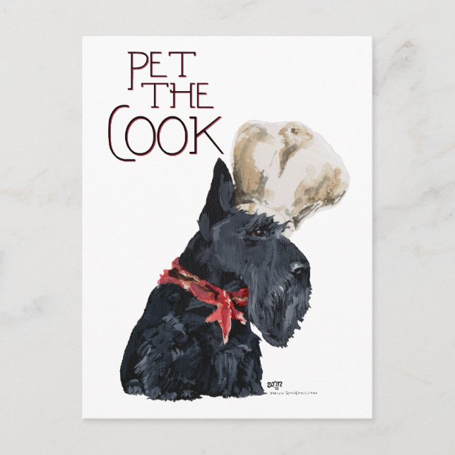 Postal Chef de Terrier Escocés (Anverso)