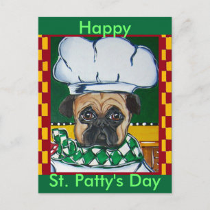 Postal Chef Irlandés Pug
