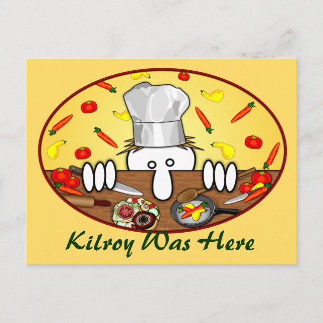 Postal Chef Kilroy Postcard 2 (Anverso)