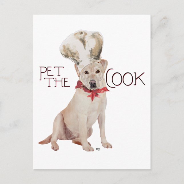 Postal Chef Labrador Retriever Amarillo (Anverso)