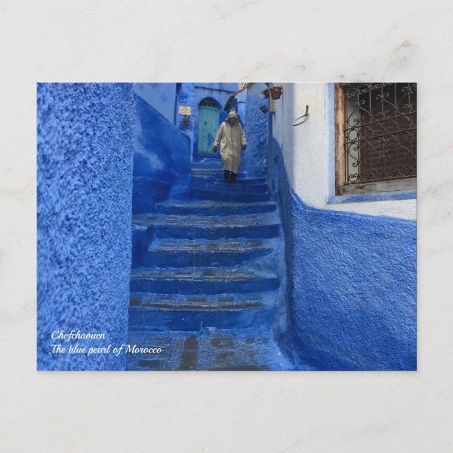Postal Chefchaouen - la ciudad azul de Marruecos (Anverso)