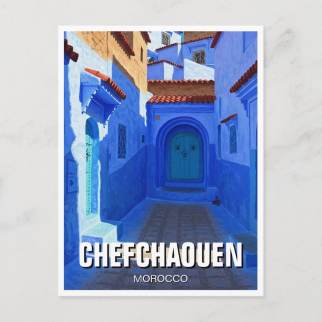 Postal Chefchaouen Morocco Travel (Anverso)