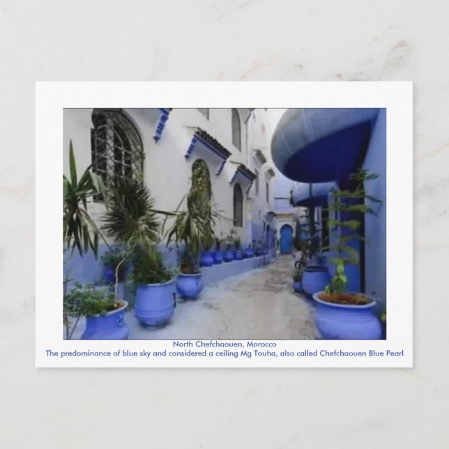 Postal Chefchaouen septentrional, Marruecos (Anverso)