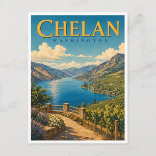 Postal Chelan Washington Lago Chelan GeoSaga
